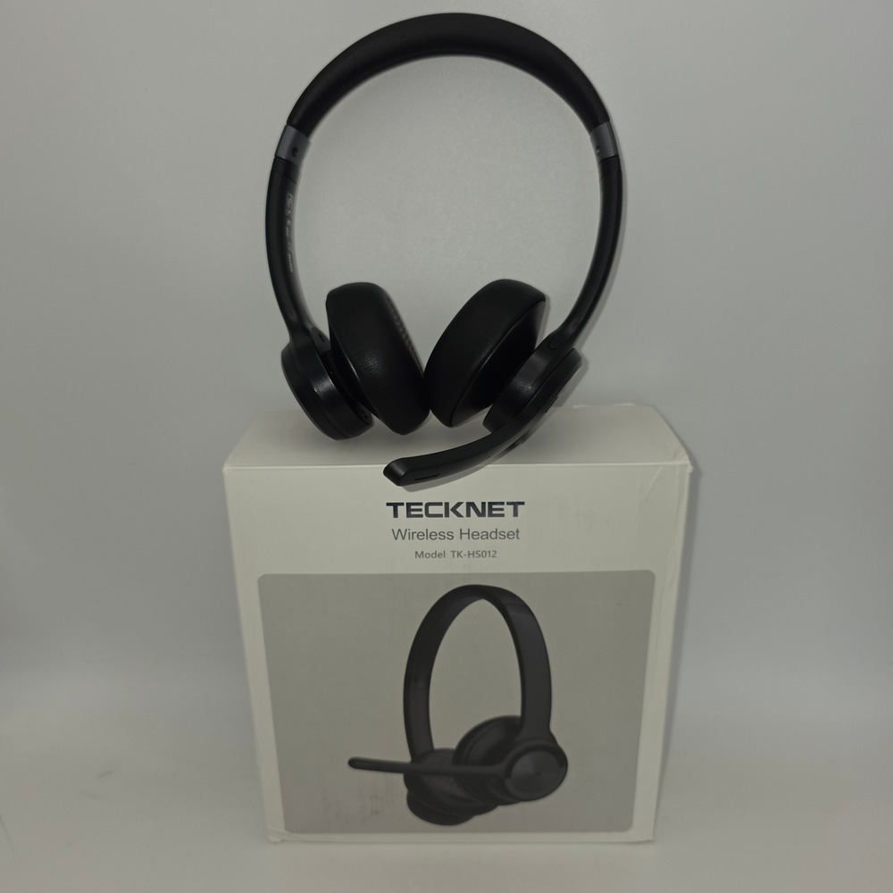 TeckNet Wireless Headset Unisex OS Black Excellent TK-HS012 Noise Cancelling